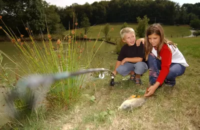 Krainz Vital & Familienhotel - Bad Loipersdorf: Kinder am Fischteich